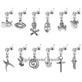 316L Edelstahl Bowknot Zirkon Tragus Piercing-Schmuck